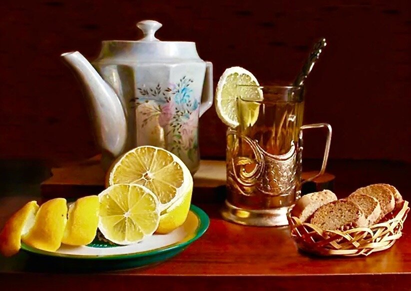 Чай с лимончиком.