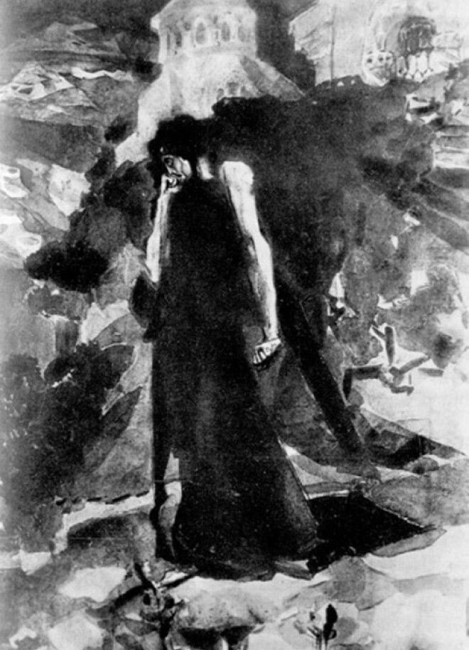 Демон у стен монастыря