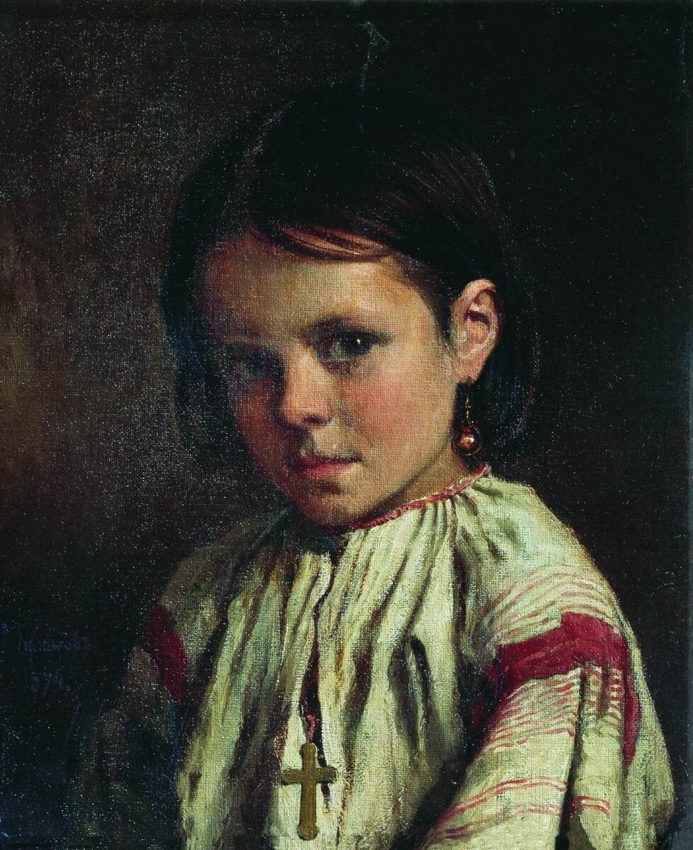 "Крестьянская девочка", П.А. Брюллов, 1874. Ростовский кремль (музей-заповедник).