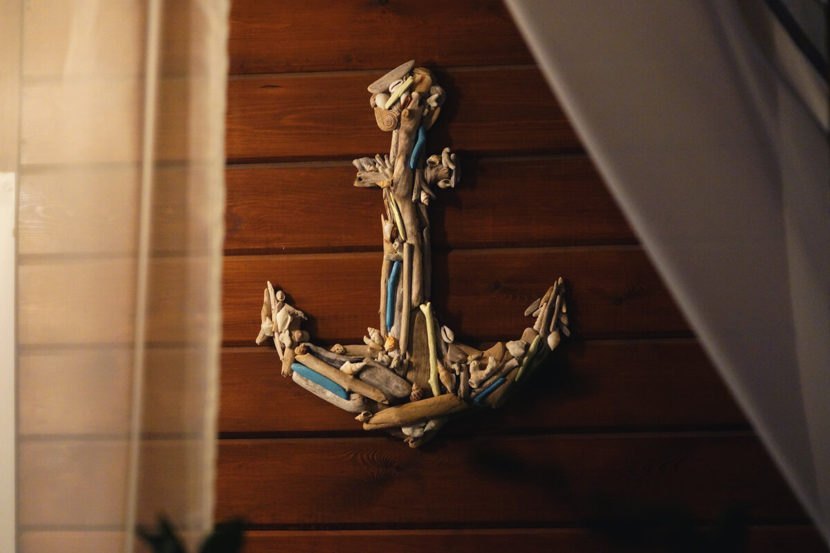 Декоративное панно "Якорь" в стиле дрифтвуд.