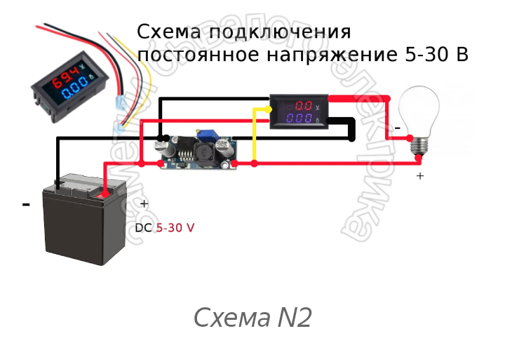 Вольтметр амперметр с алиэкспресс схема