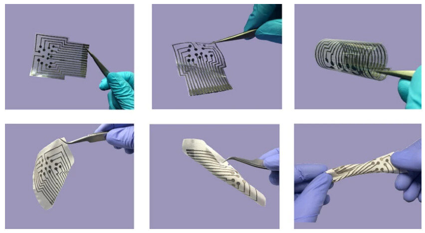 Сенсорная матрица на разных гибких подложках