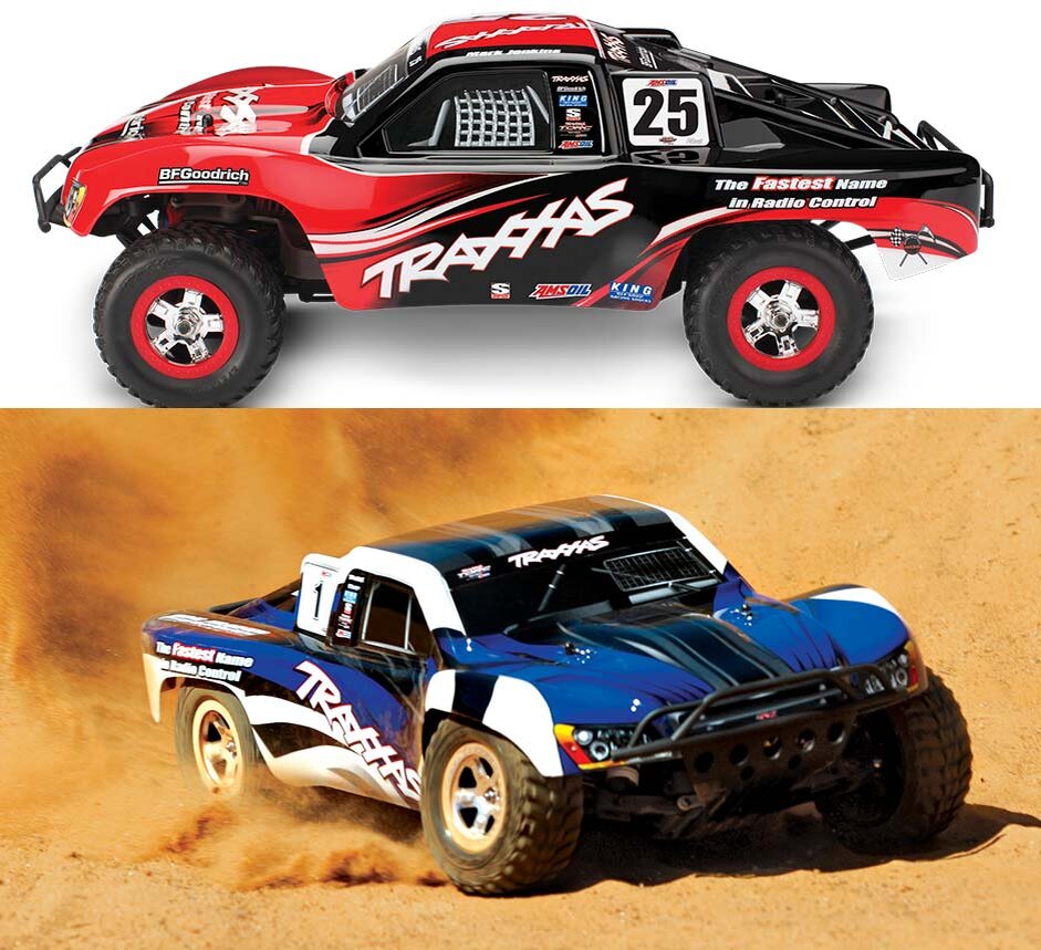 Класс спортивных внедорожников. Эти модели отличаются копийностью и схожей управляемостью с реальными автомобилями. Имеют как полный привод (4WD) так и задний привод (2WD). В зависимости от бренда на электронике может быть установлена как и защита от брызг воды и пыли до полной влаго- грязе защиты. Заднеприводные шорт корсы в основном используются на трассах, в то время как полный привод больше подойдет для бездорожья с препятствиями. Один из самых популярных классов для соревнований.