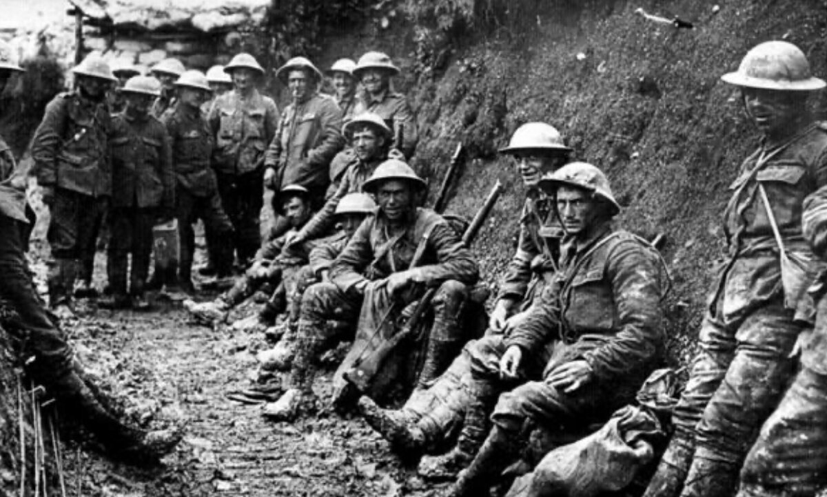 Британские солдаты во время WWI