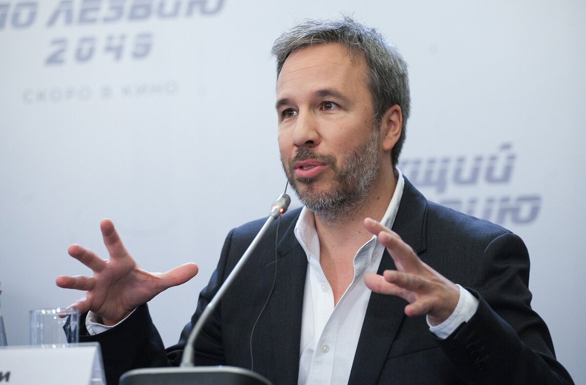 Дени на презентации "Бегущий по лезвию 2049" в России, 2017 год