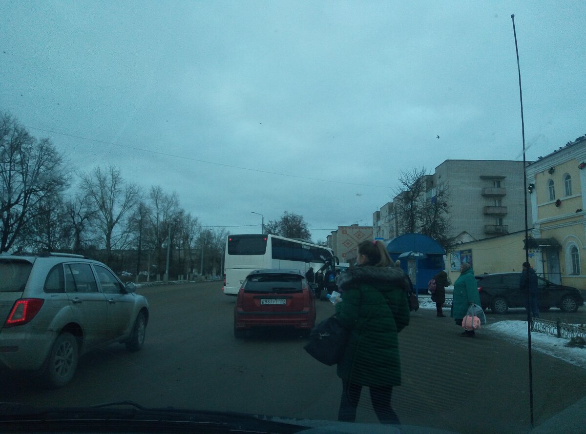 Посадка на автобус на Москву