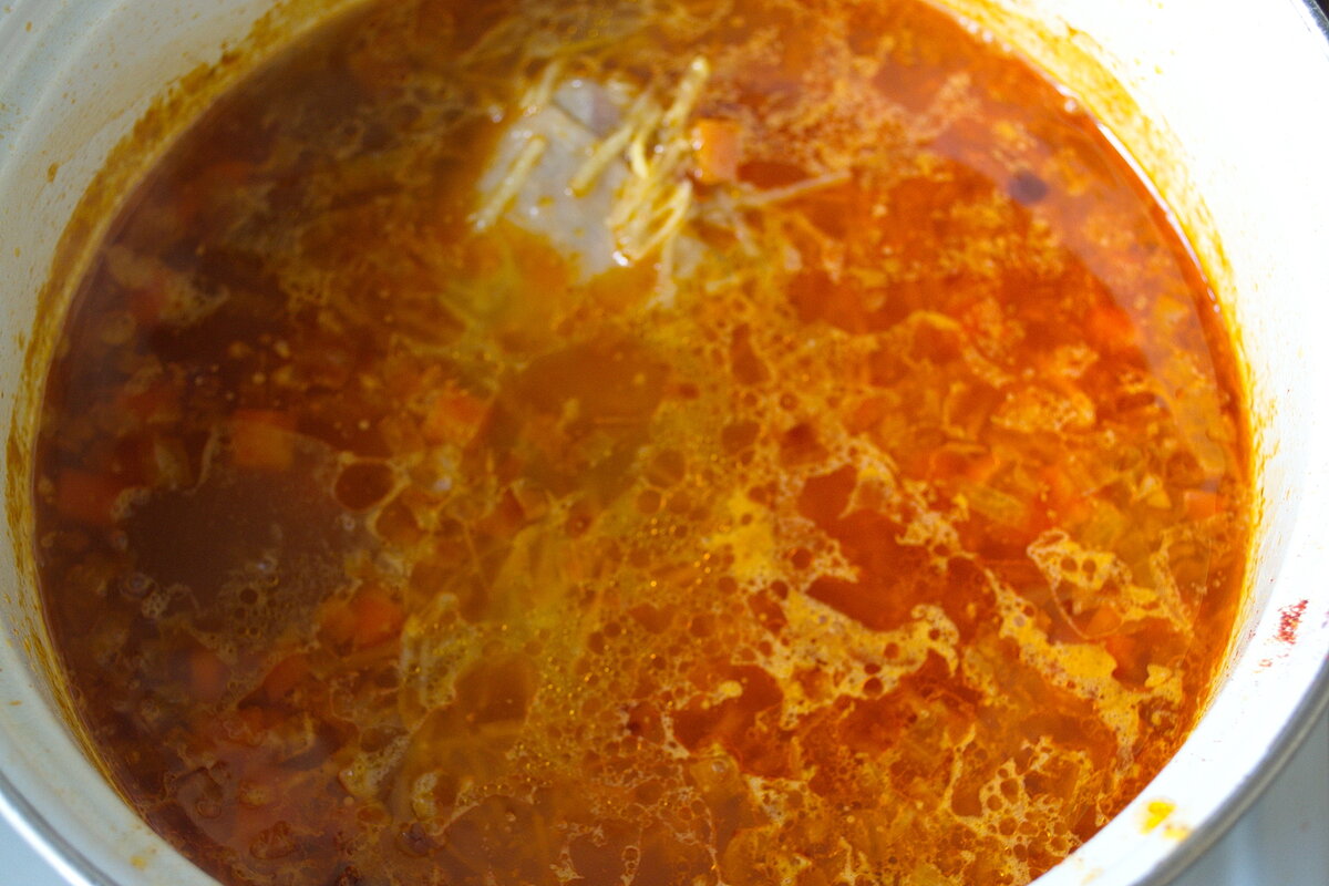 Мой любимый суп из индейки с картофельной «лапшой»