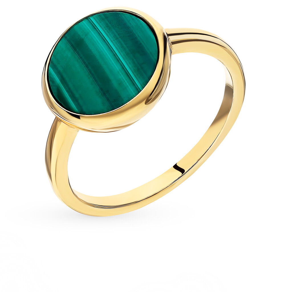 Серебряное кольцо с малахитом, арт. 98446