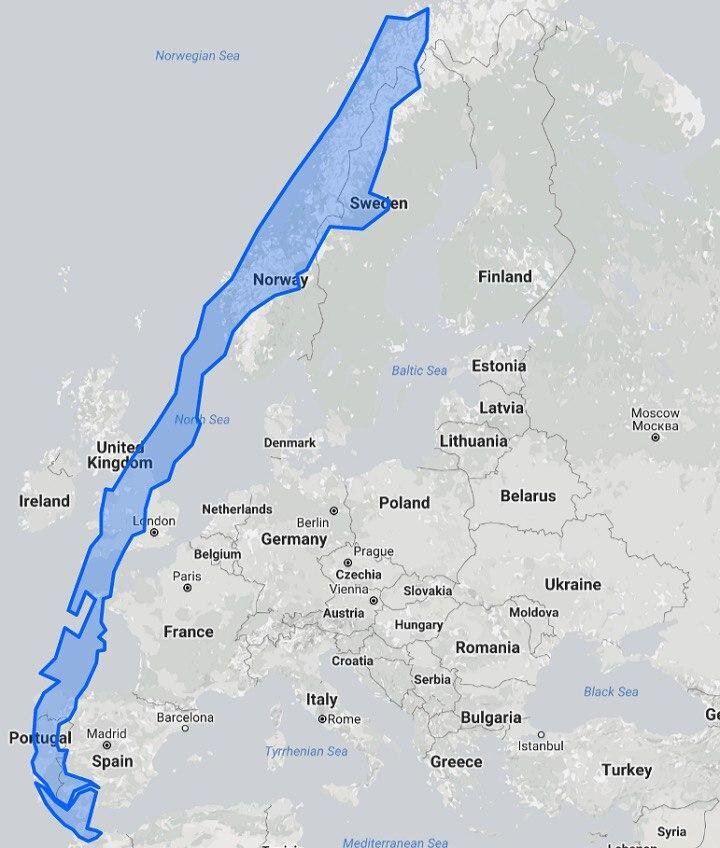 самая длинная страна в мире