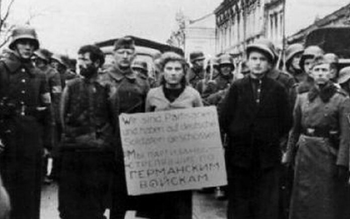 Машу Брускину и её товарищей ведут на казнь