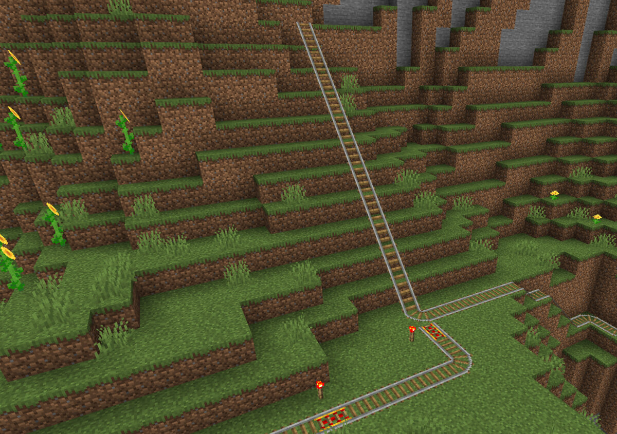 Делаем подъём вверх, а на спуске – поворот в другую сторону.