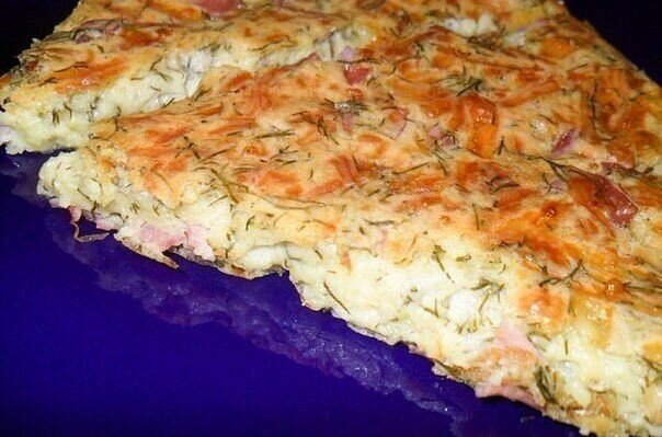 "Сырно-колбасно-укропная лепёшка" - не только быстро, но и вкусно