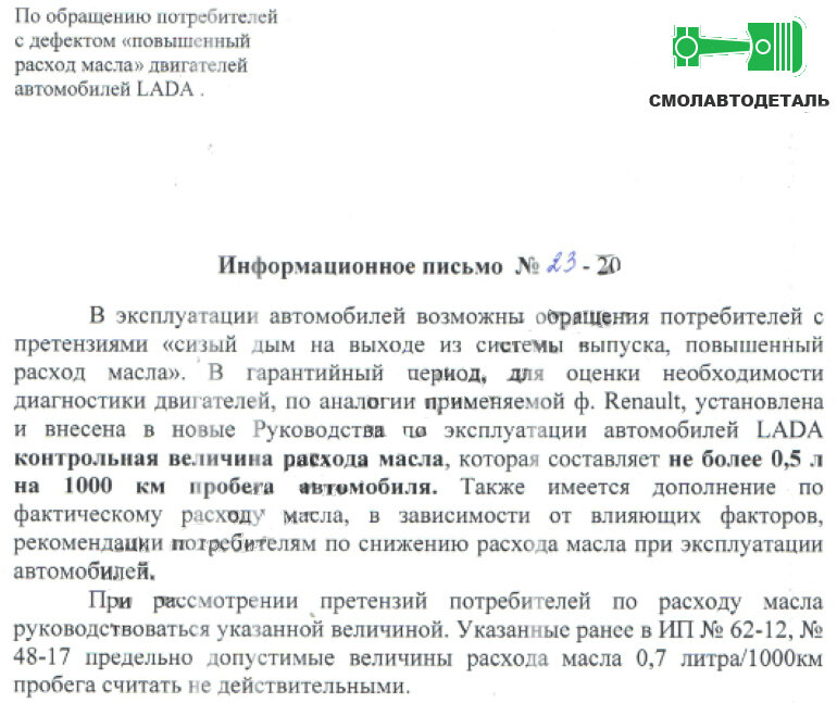 Какой должен быть расход масла на Ладах? Ответ завода: «не более…