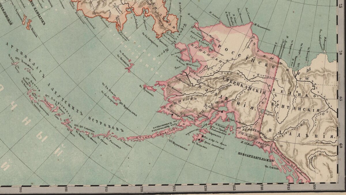 Русская Америка на 1860 год