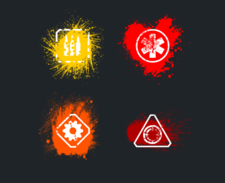 достижения для каждого игрового класса за сбор коллекций "Штурмовой отряд", "Первая помощь", "Фанат взрывчатки" и "Смертельный выстрел".