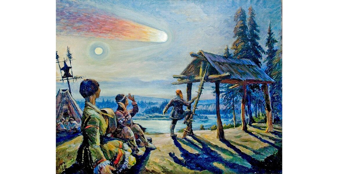 Н. Федоров. Пролет над Эвенкийским стойбищем реки П. Тунгуски