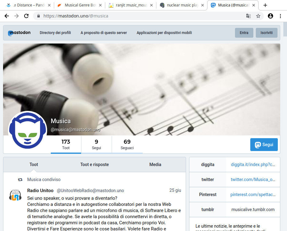 Скриншот 1. @musica