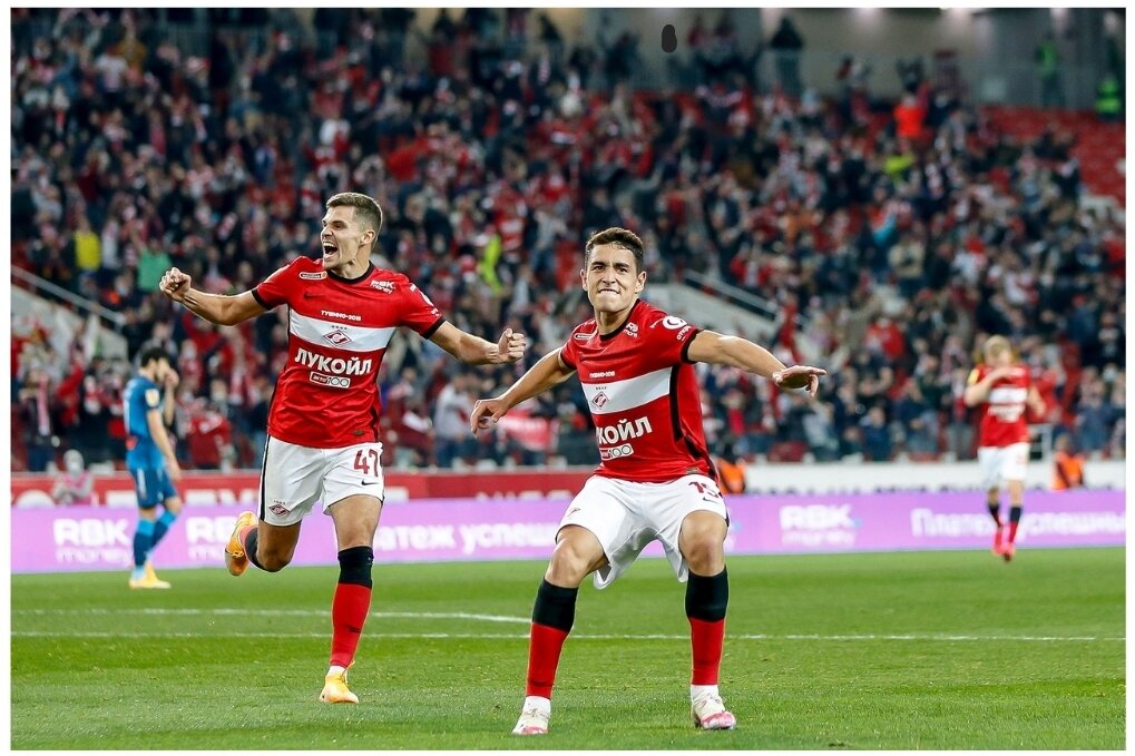 Эсекиэль Понсе празднует гол в ворота "Зенита". Фото spartak.com/Александр Ступников