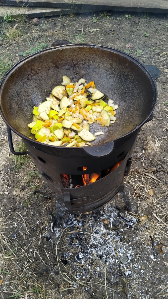 Баклажан и перец