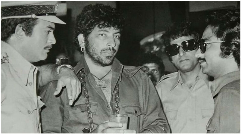 Санджив Кумар и Амджад Кхан на съемках фильма "Месть и закон". Фото - https://clck.ru/RvZrq