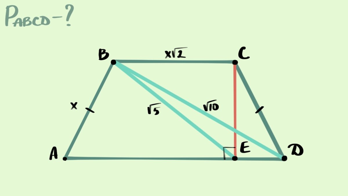 Abcd трапеция найти b d. Найдите периметр трапеции ABCD. Теорема Пифагора на ОГЭ по математике. Теорема Пифагора ABCD трапеция Найдите p ABCD 3 вариант.