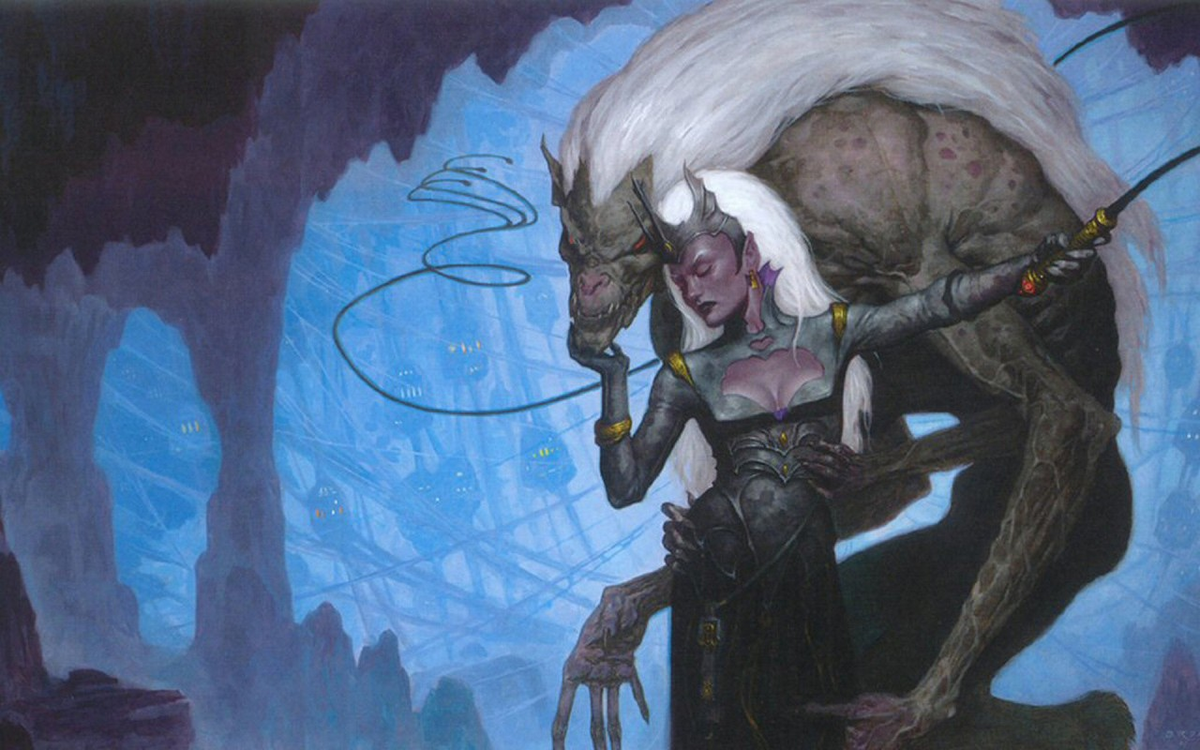Квентл Бэнр и ее племянник - полудемон Джеггред (арт www.drow-blog.tumblr.com).