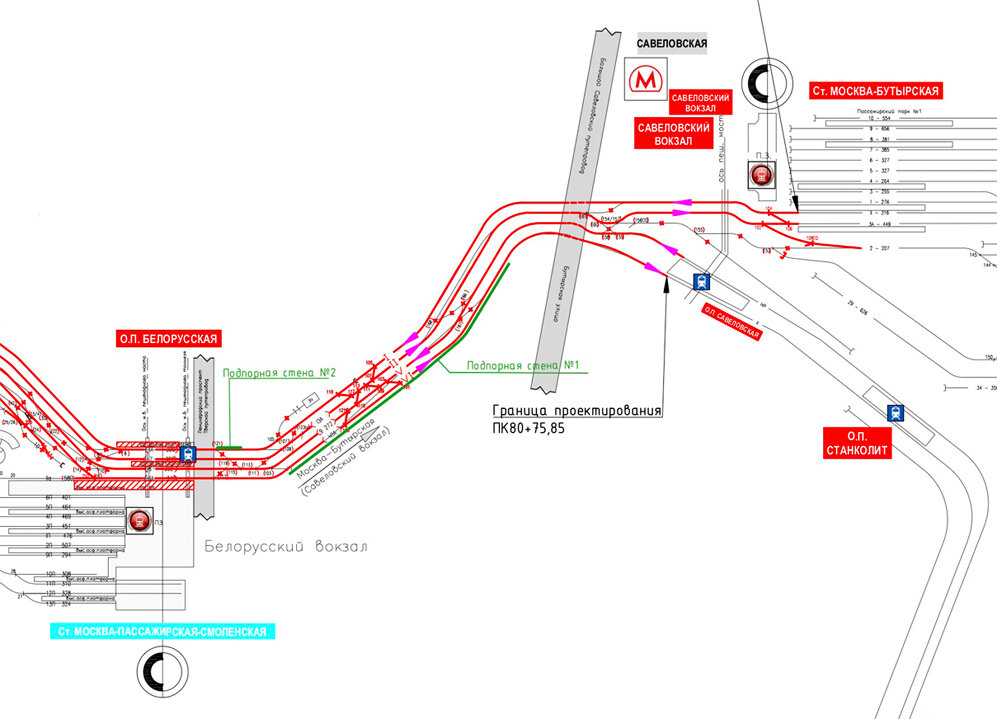 Схема путей белорусского вокзала в москве