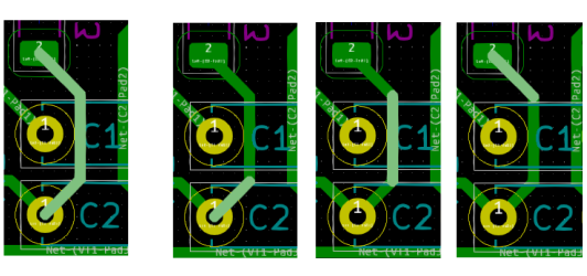 Каждая дорожка печатной платы состоит из отдельных сегментов