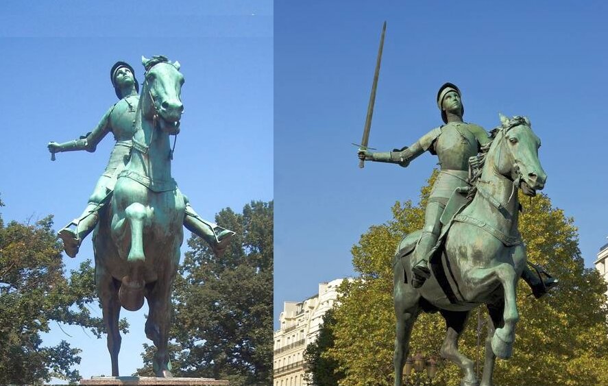 Памятник Жанны д'Арк в Вашингтоне, 2016 и 2019 годы. Источник изображения wikimedia.commons