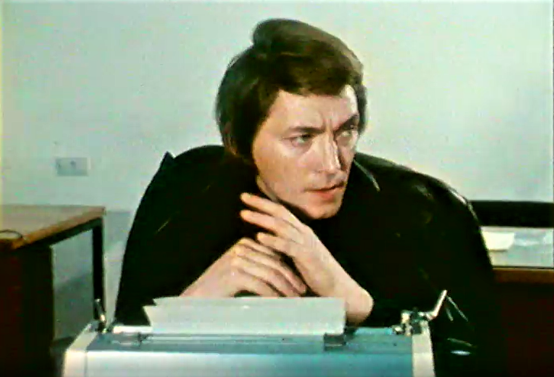 И.Старыгин. Кадр из программы "Кинопанорама" (1979)