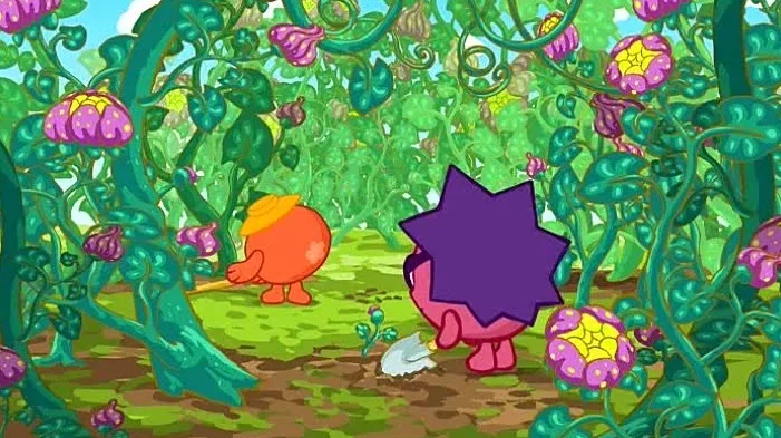 Сорняк из серии "Некультурный". Изображение из канала "Гиковская Мыжь - смешарики и т.п"