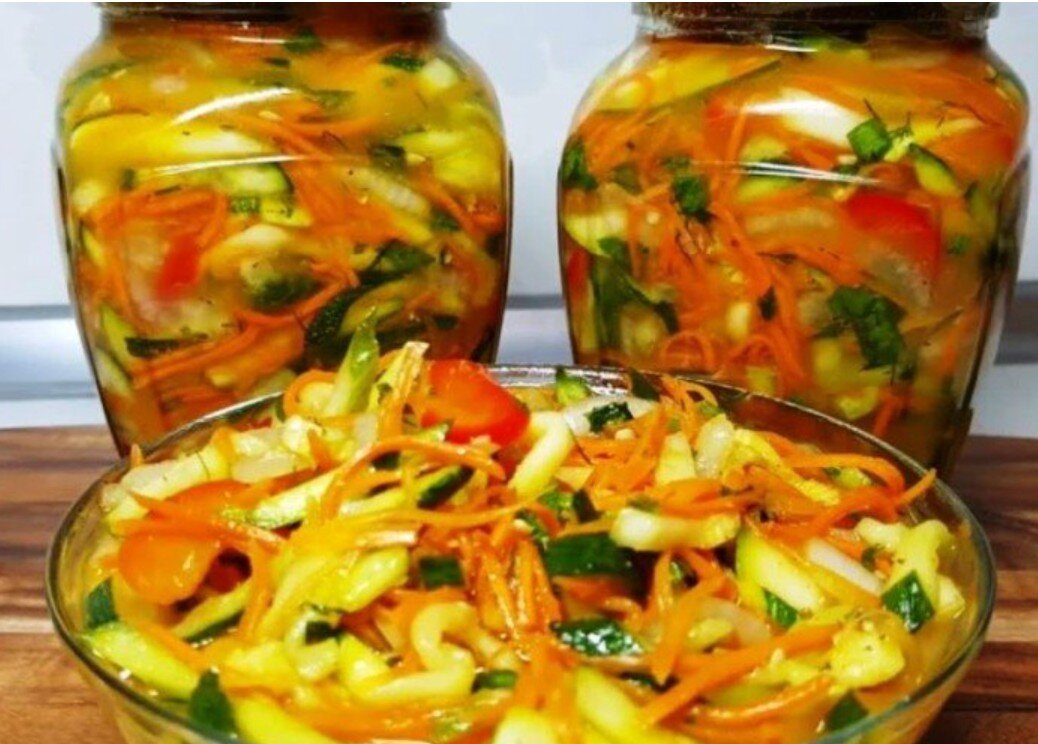 Закуска огурцы с болгарским перцем по-корейски