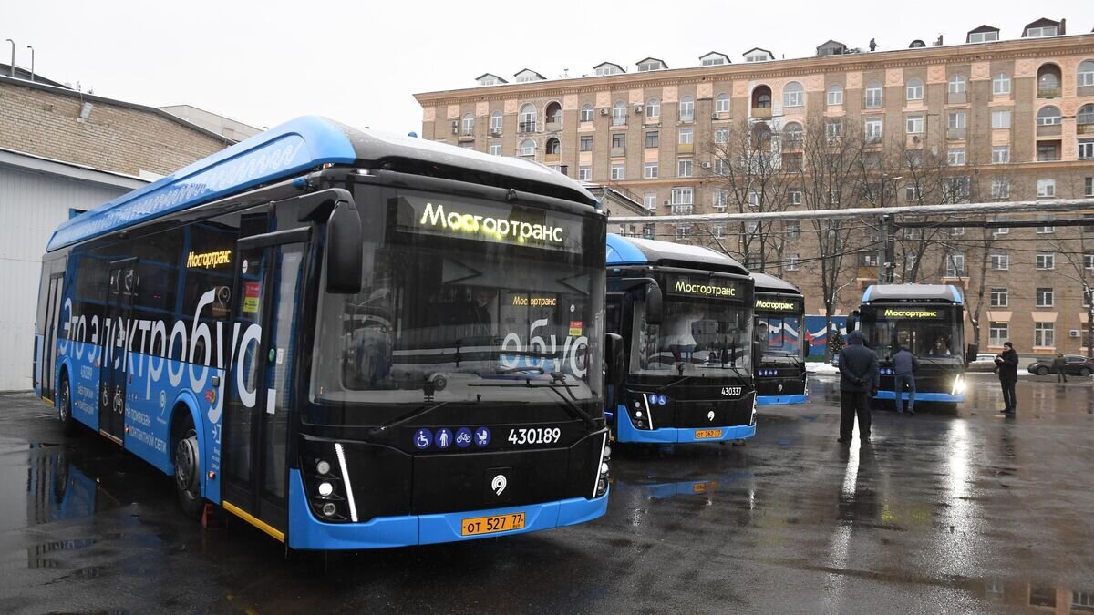    Электробусы в автопарке в Москве© РИА Новости / Илья Питалев