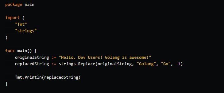 Как заменить символы в строке в Golang | Golang-news | Дзен