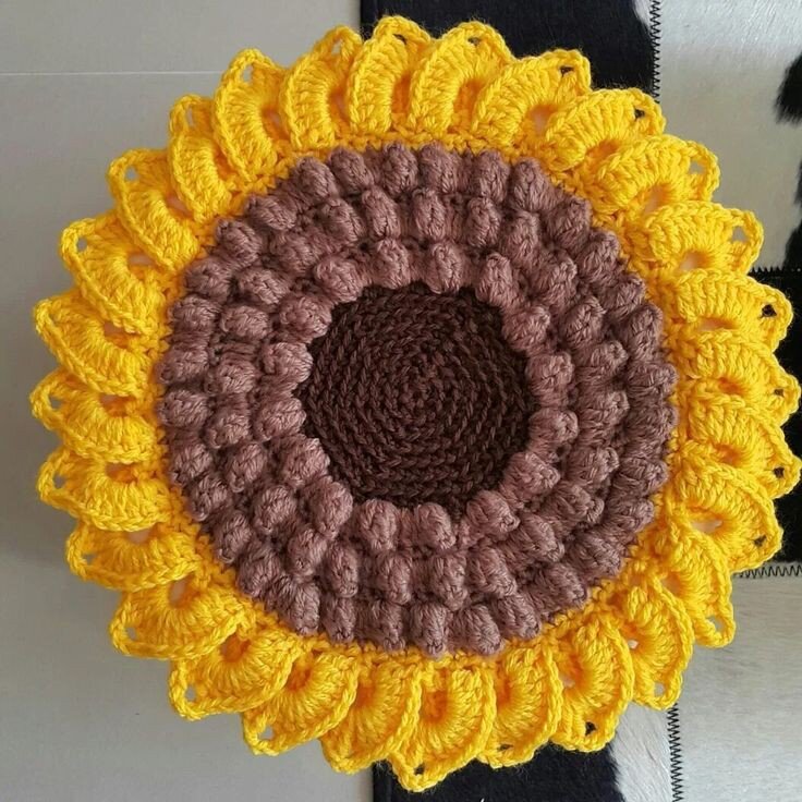 Прихватка подсолнух крючком. Подсолнух крючком. Подсолнух крючком. Подсолнух крючком. Подсолнух крючком мастер класс.
