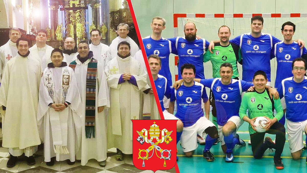 Обложка к статье / Сборная Ватикана в футзальном матче/ источник фото: sacerdotitaliacalcio.it