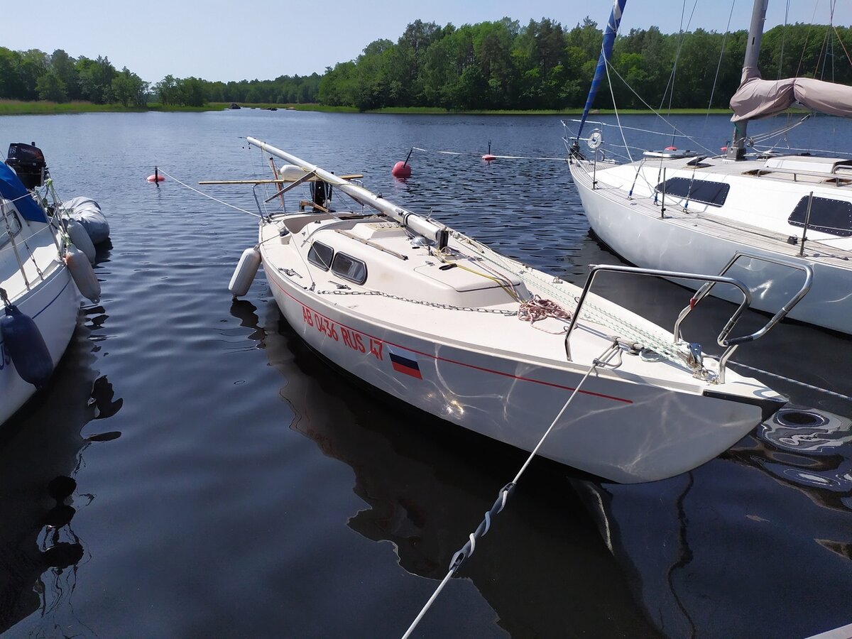 Мачта лежит на исходной позиции