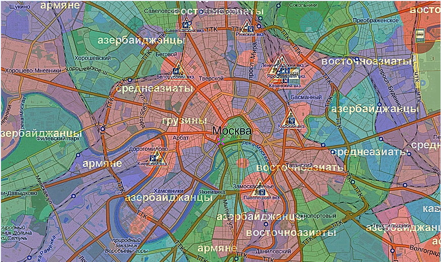 Карта москвы мажоры бедняки социальная