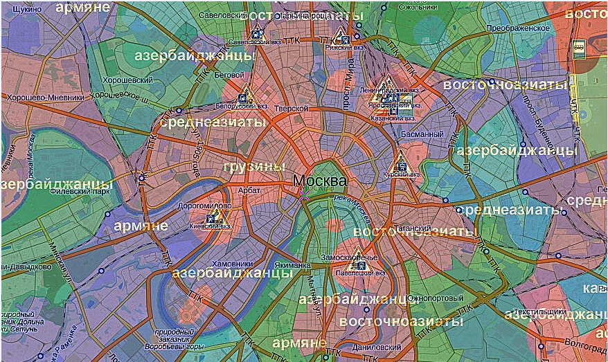 Картинка с районами москвы юмор