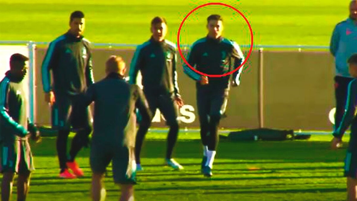 Криштиану Роналду на тренировке Ювентуса,