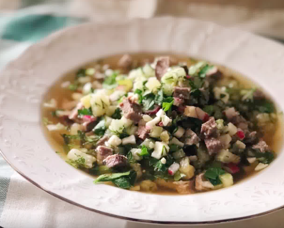 очень вкусная получается окрошка!