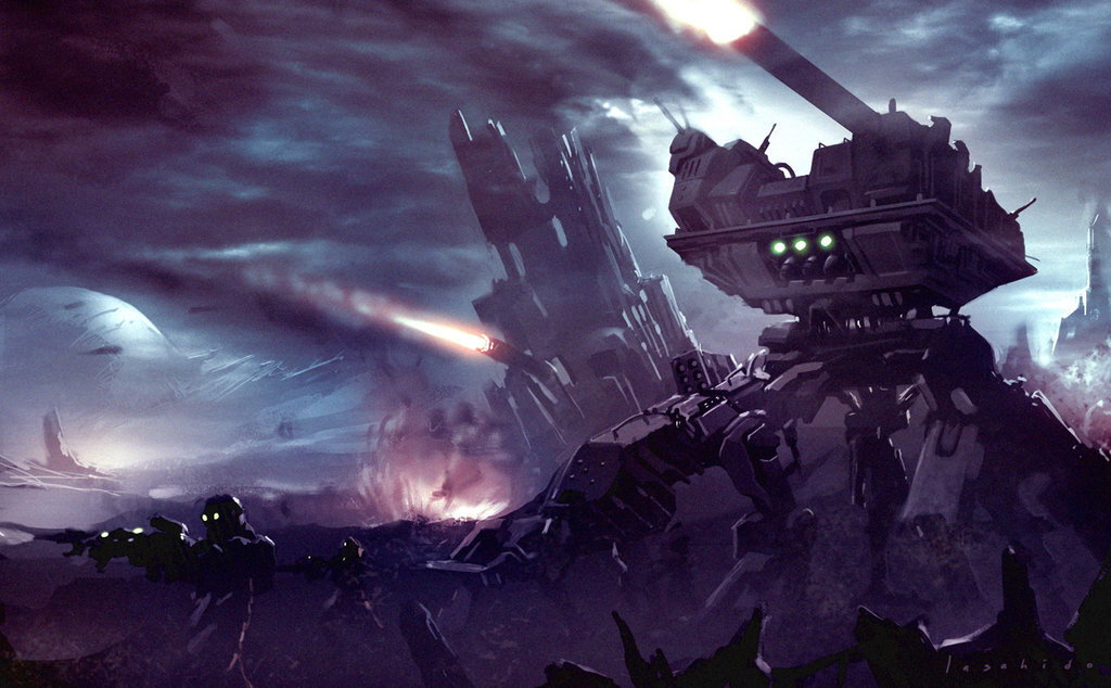 Атака терминаторов на человеческую крепость