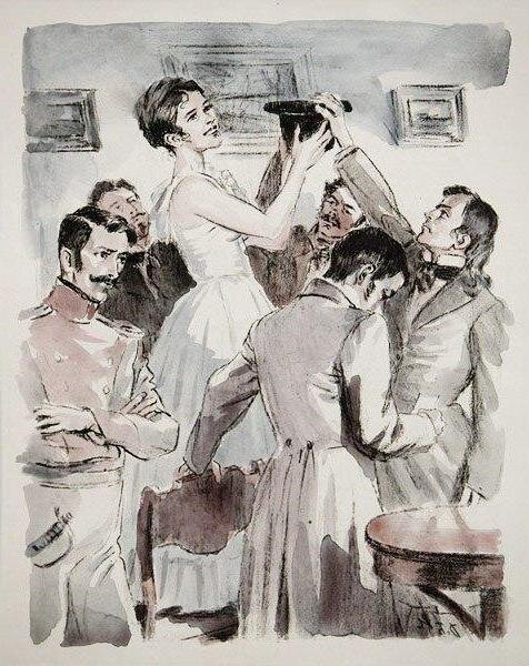 Зинаида и  поклонники.