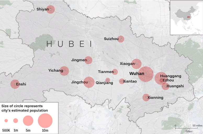 Очаги заражения и количество жителей населенного пункта.