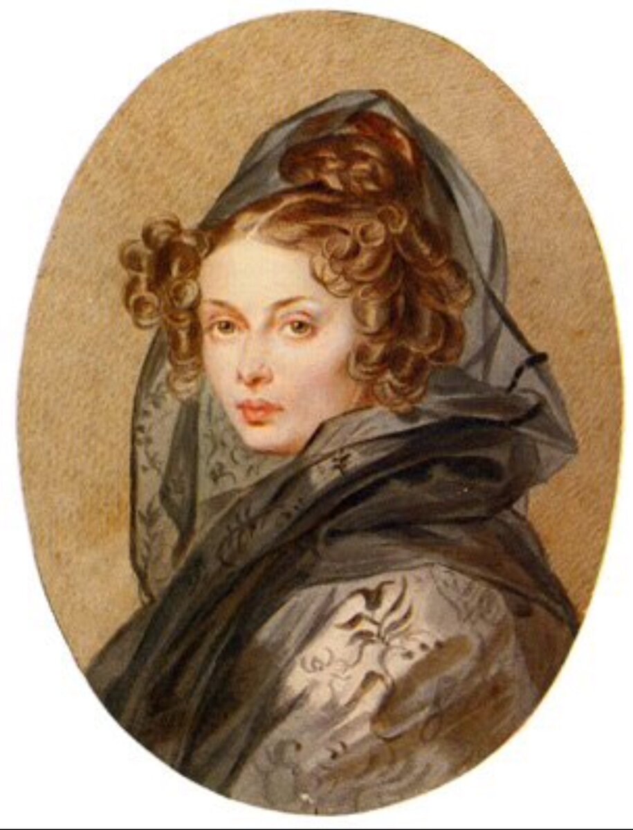 Портрет Александры Муравьевой, заказанный у  художника  П.Соколова