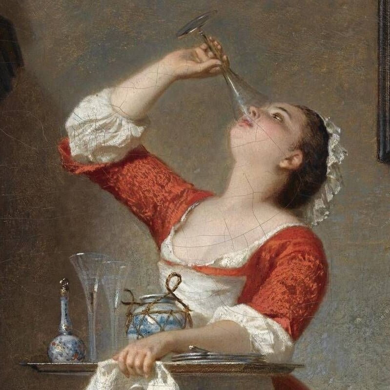 Горничная. Вильгелм Амберг. Фрагмент