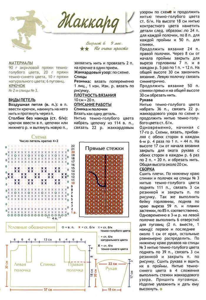 Вяжем крючком красную кофту девочке