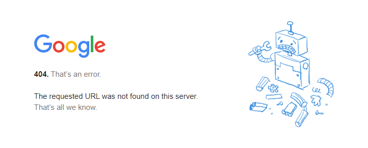 Ошибка 404