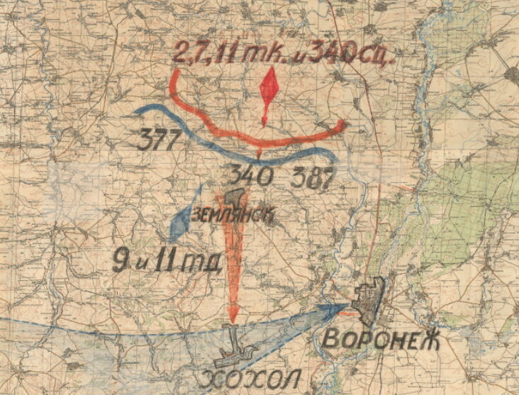 Вот так скромно всё выглядит на отчётной карте 5-й танковой армии