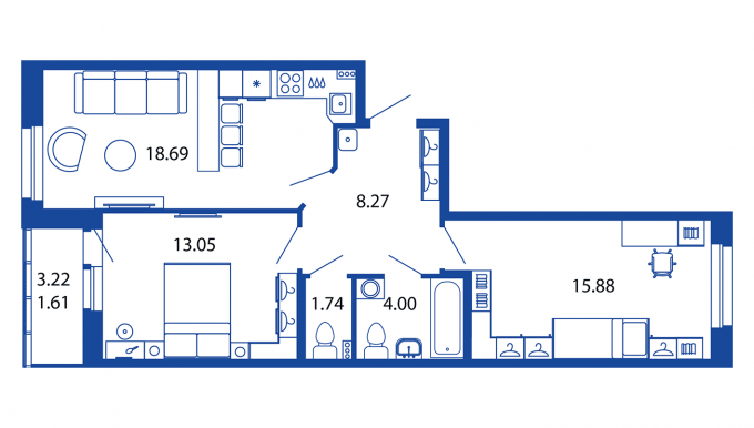3-евро в ЖК «Полис на Московской»